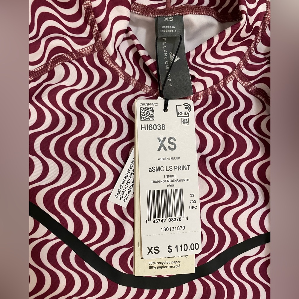 Adidas By Stella McCartney TruePurpose fitted  printed long sleeve top - Picture 8 of 11